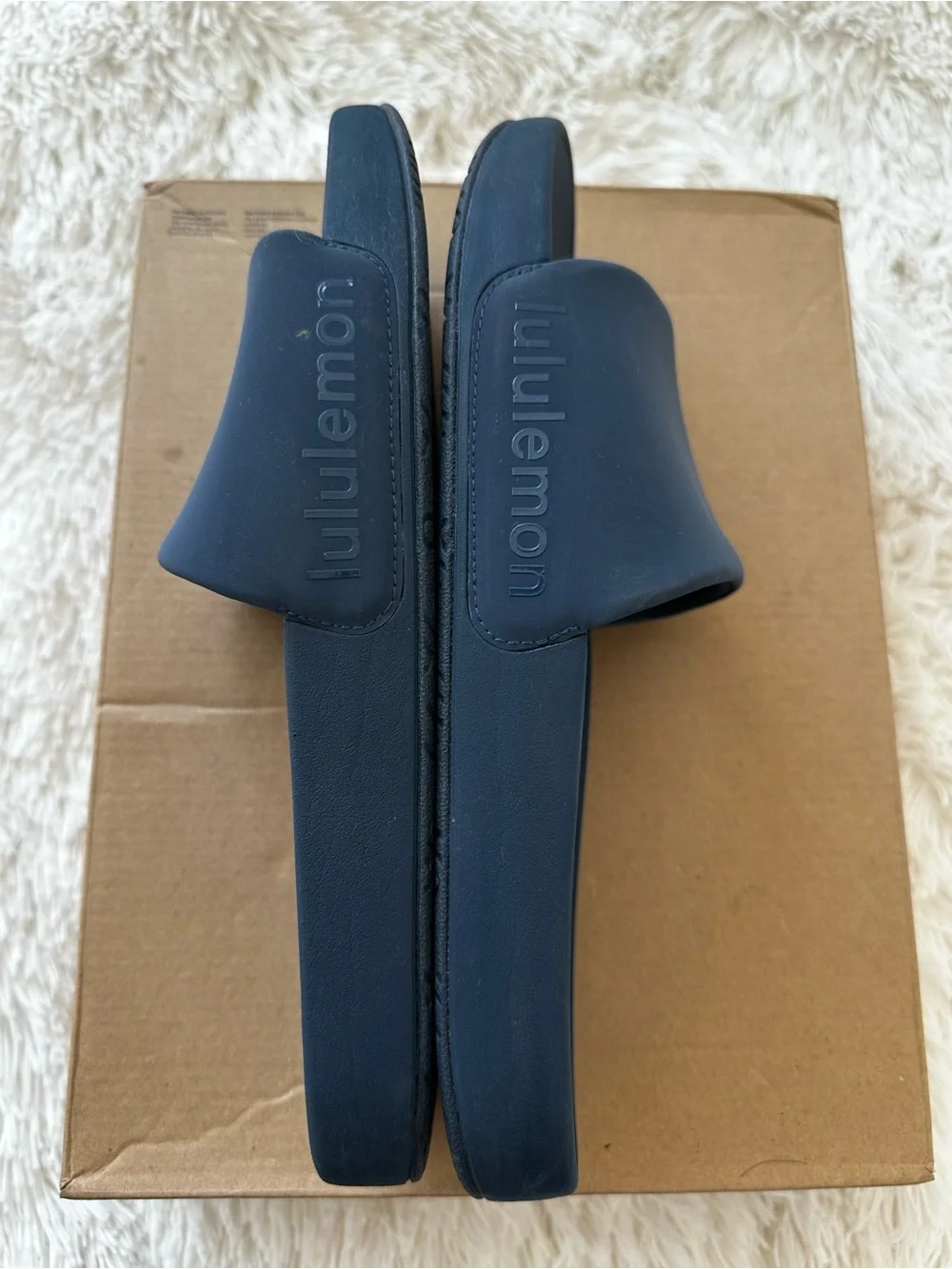 Lululemon Restfeel Slide Sandals Men’s 9 Blue Slip On Slides Casual Athletic